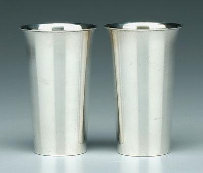 Appraisal: Twelve sterling tumblers by International WP round tapering sides rolled