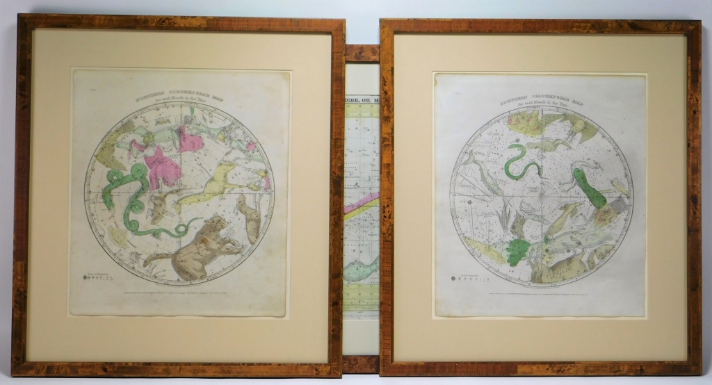 Appraisal: PC ELIJAH H BURRITT CELESTIAL MAPS United States - Includes