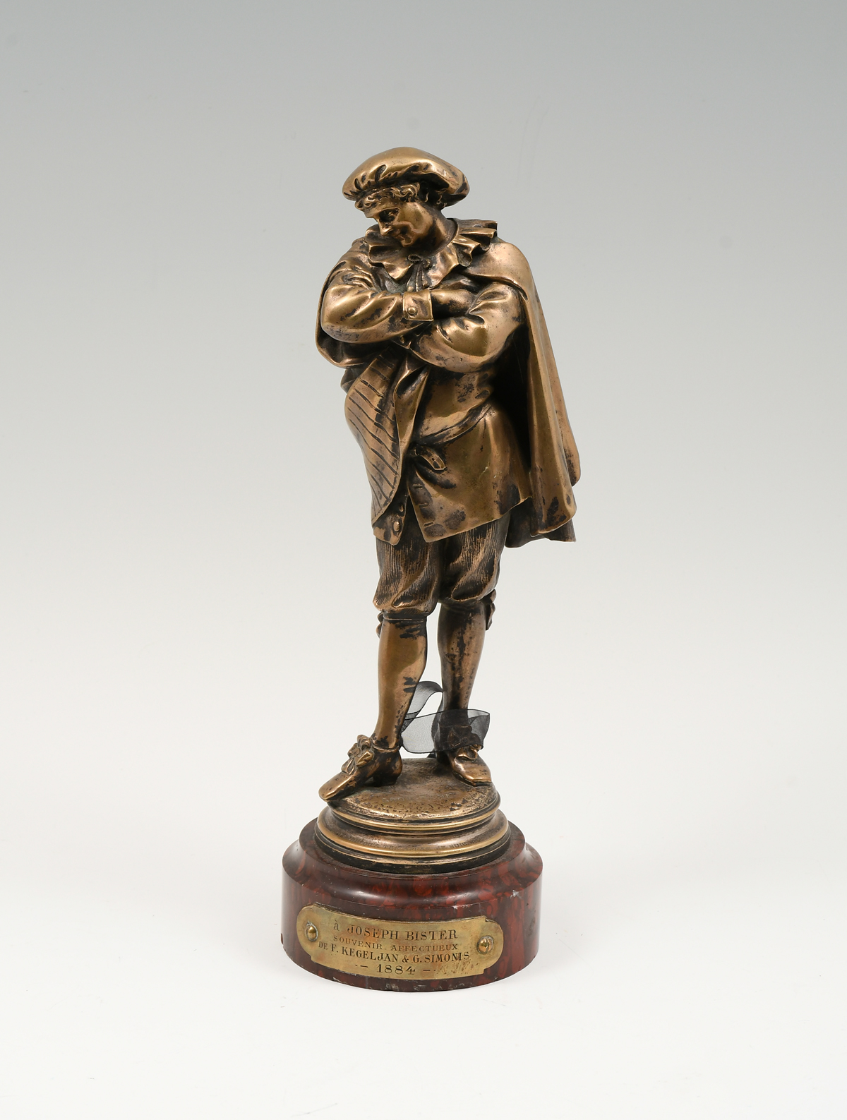 Appraisal: FIGURAL BRONZE SCULPTURE BY JOSEPH BISTER ''Gros-Renee'' Bronze '' in