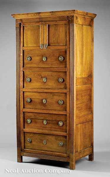 Appraisal: A Louis XVI Carved Walnut and Fruitwood Lit du Cabinet