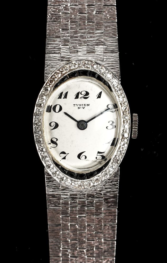 Appraisal: Fougeray Art Deco K Gold Diamonds Tustin Watch Fougeray Art