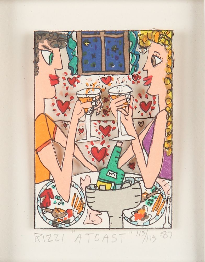 Appraisal: James Rizzi - A Toast James Rizzi American - A