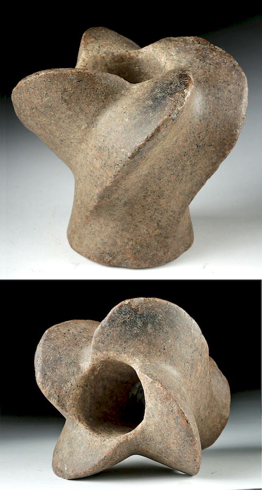 Appraisal: Large Chavin Stone Mace Head Originally Listed At Pre-Columbian North