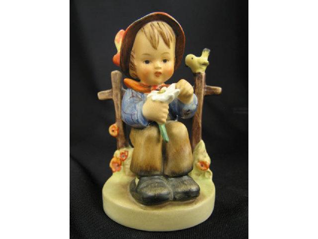 Appraisal: Hummel Figurine She Loves Me She Loves Me Not old