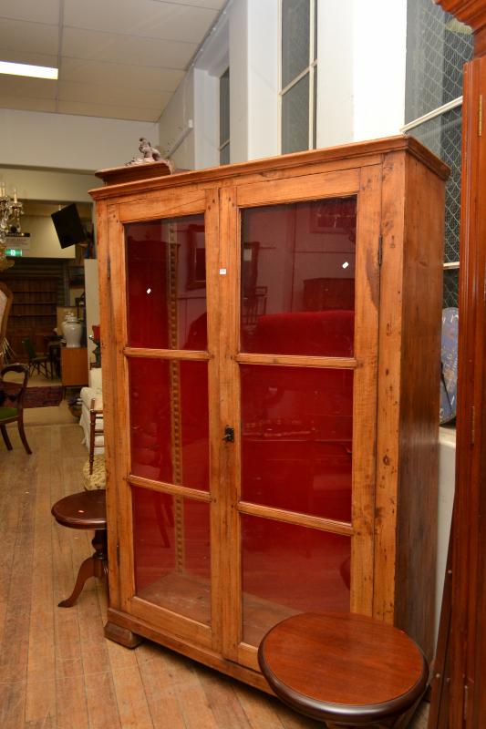 Appraisal: A FRENCH GLAZED DISPLAY CABINET A FRENCH GLAZED DISPLAY CABINET