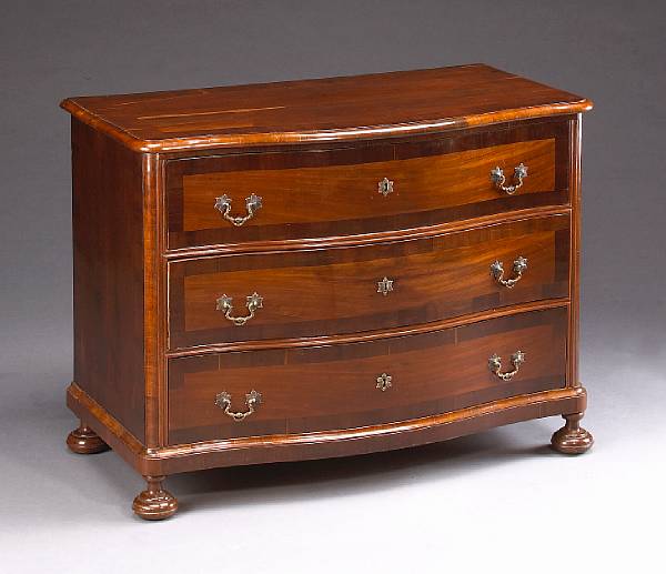 Appraisal: A German Baroque inlaid walnut commode first quarter th century