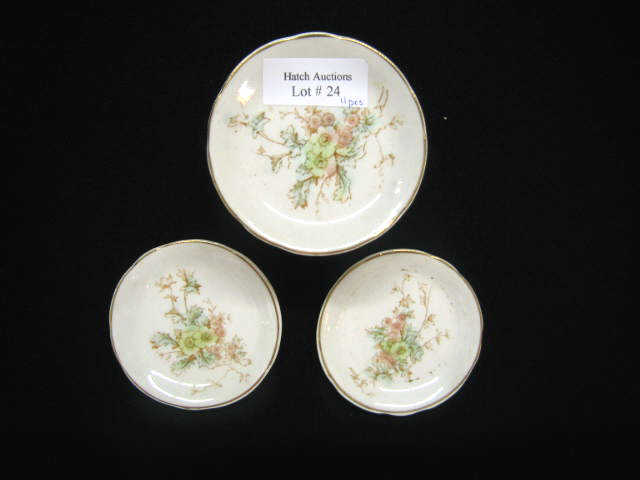 Appraisal: Early Ironstone Butter Pats by Maddock's fine floral