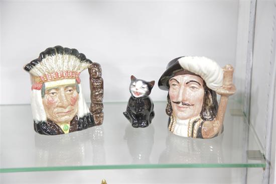 Appraisal: THREE PIECES OF ROYAL DOULTON ''Lucky'' a black cat ''