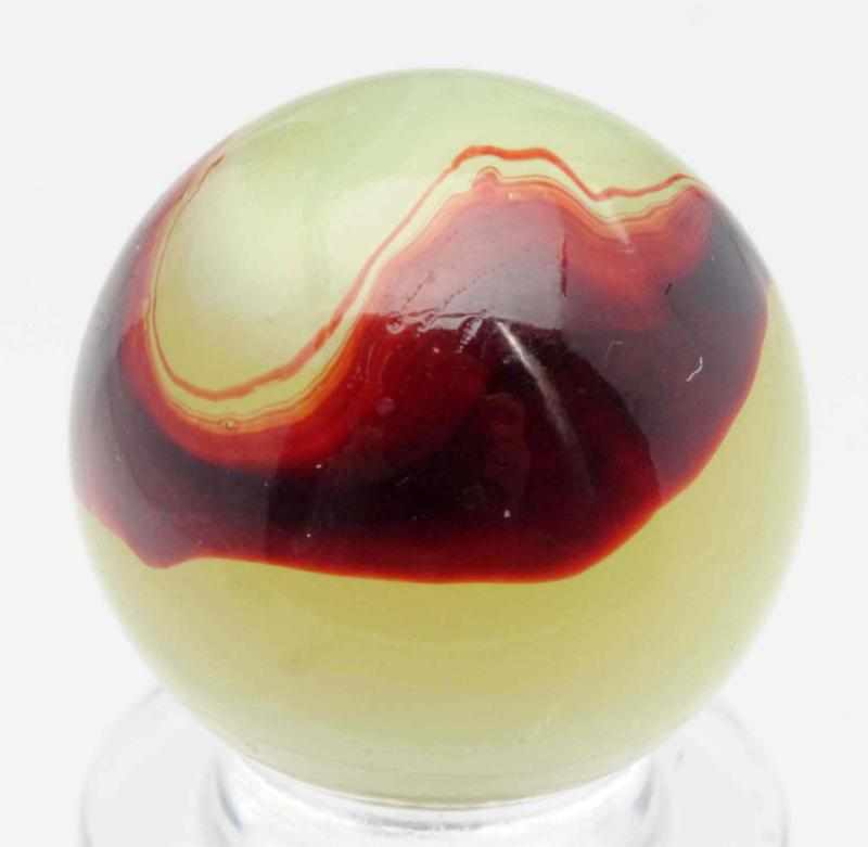 Appraisal: Akro Agate Lemonade Oxblood Marble Lemonade base with corkscrew pattern