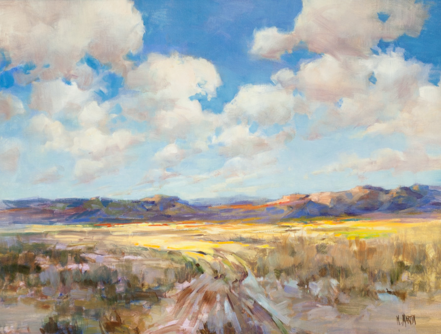 Appraisal: MARIE MARTIN OIL ON CANVAS California Oregon born Oregon Trail