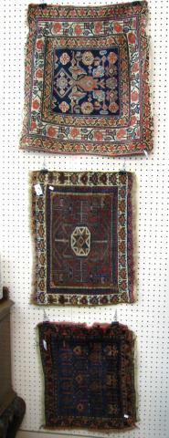 Appraisal: Three antique Oriental mats largest is '' x '' is