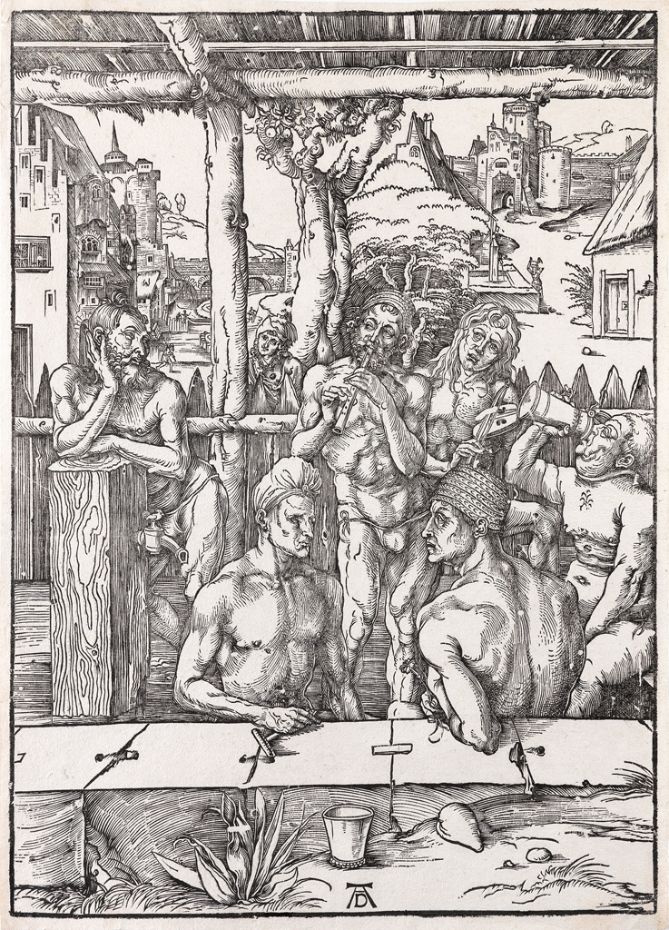 Appraisal: ALBRECHT D RER The Bath House Woodcut circa x mm