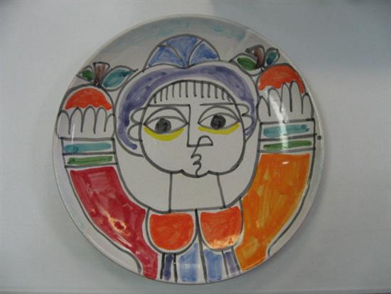 Appraisal: Giovanni Desimone Ceramic Handpainted Plate made in Italy Provenance The