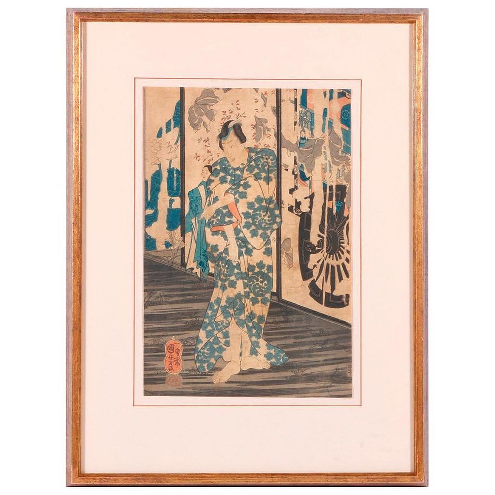 Appraisal: Utagawa Kuniyoshi - Japanese woodblock print Artist Utagawa Kuniyoshi -