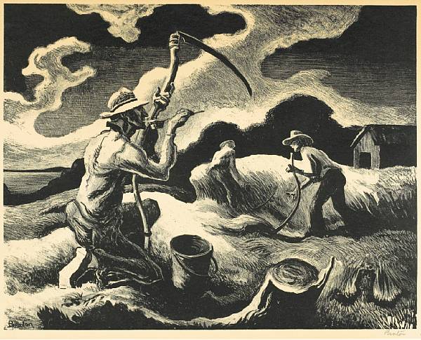 Appraisal: Thomas Hart Benton American - Island Hay F Lithograph on