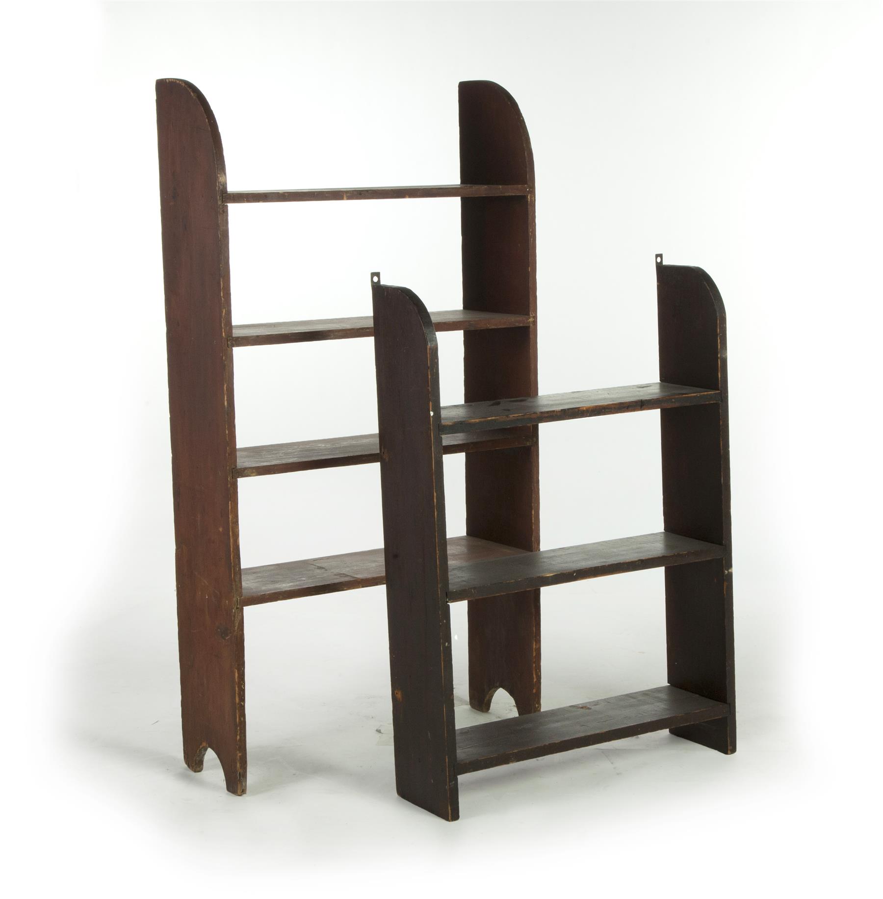 Appraisal: TWO SETS OF SHELVES American nd half- th century Poplar