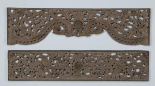 Appraisal: Southeast Asian carved architectural panels w Two Southeast Asian carved