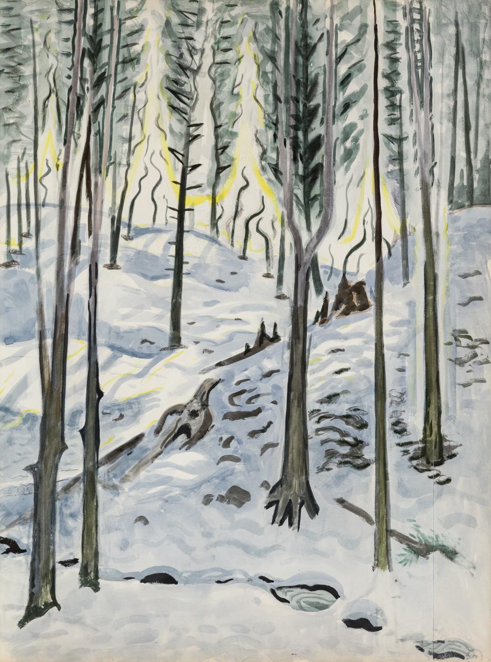 Appraisal: CHARLES BURCHFIELD American - Fires of Spring in Big Woods