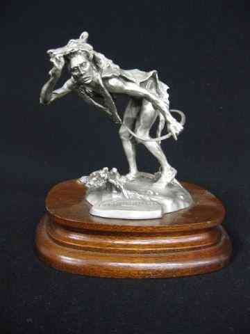 Appraisal: Chilmark Pewter Figurine ''Buffalo Stalker''Crow Indian edition by artist Michael