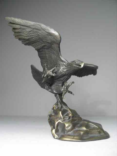 Appraisal: Gorham bronze American Eagle sculpture Label on base reads ''American