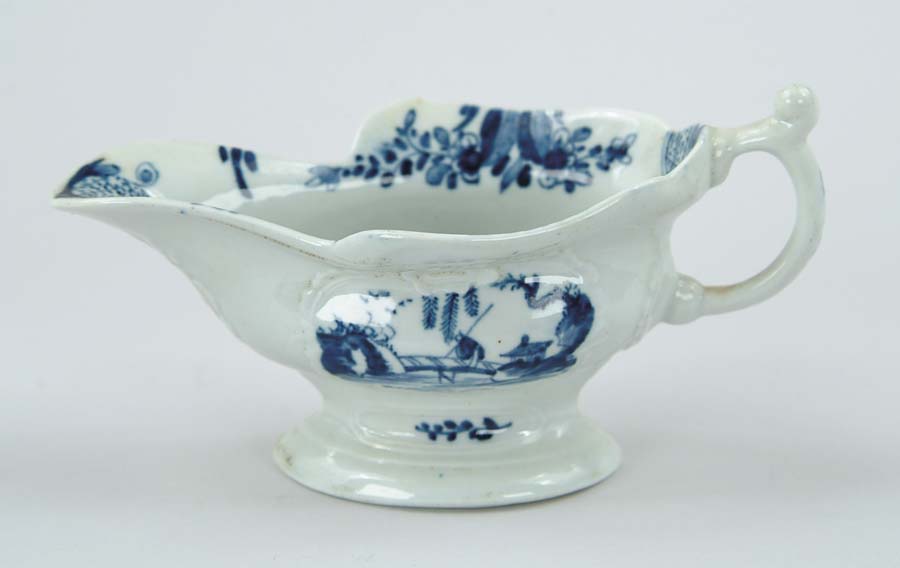 Appraisal: FINE EARLY ENGLISH DELFT SAUCE BOAT th th Century Handled