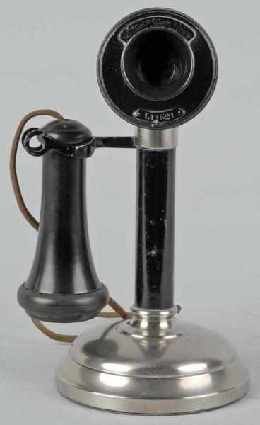 Appraisal: Monarch Candlestick Telephone Description Circa Cast iron base steel shaft