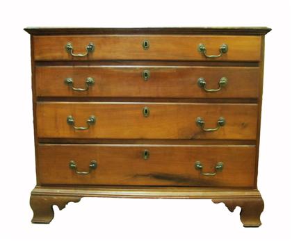 Appraisal: Chippendale cherrywood chest of drawersphiladelphia pa circa