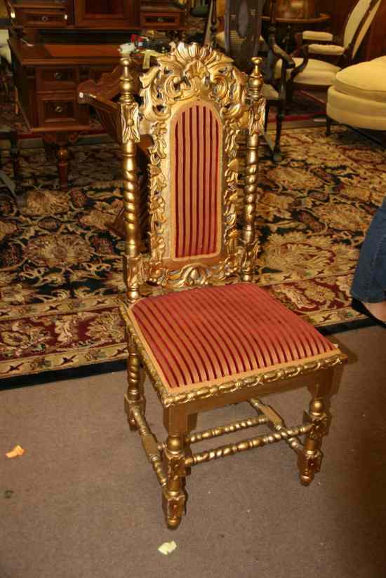 Appraisal: GOLD-PAINTED SIDE CHAIR circa originally from a set - in