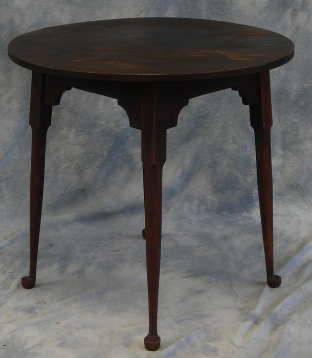 Appraisal: Round QA style tea table h d Estimate -