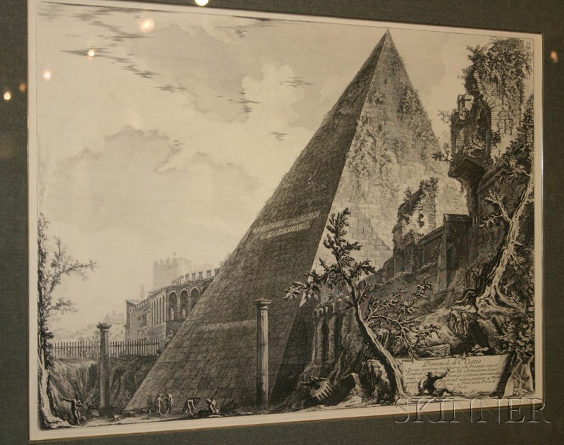 Appraisal: Giovanni Battista Piranesi Italian - Piramide di C Cestio from