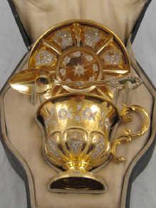 Appraisal: A French silver gilt cup saucer and spoon Hallmarked for