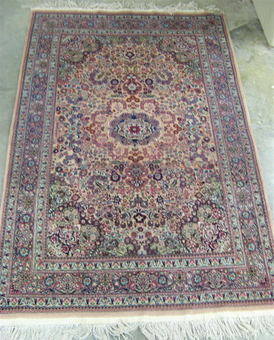 Appraisal: SINO-PERSIAN SILK AND WOOL AREA RUG ' x '