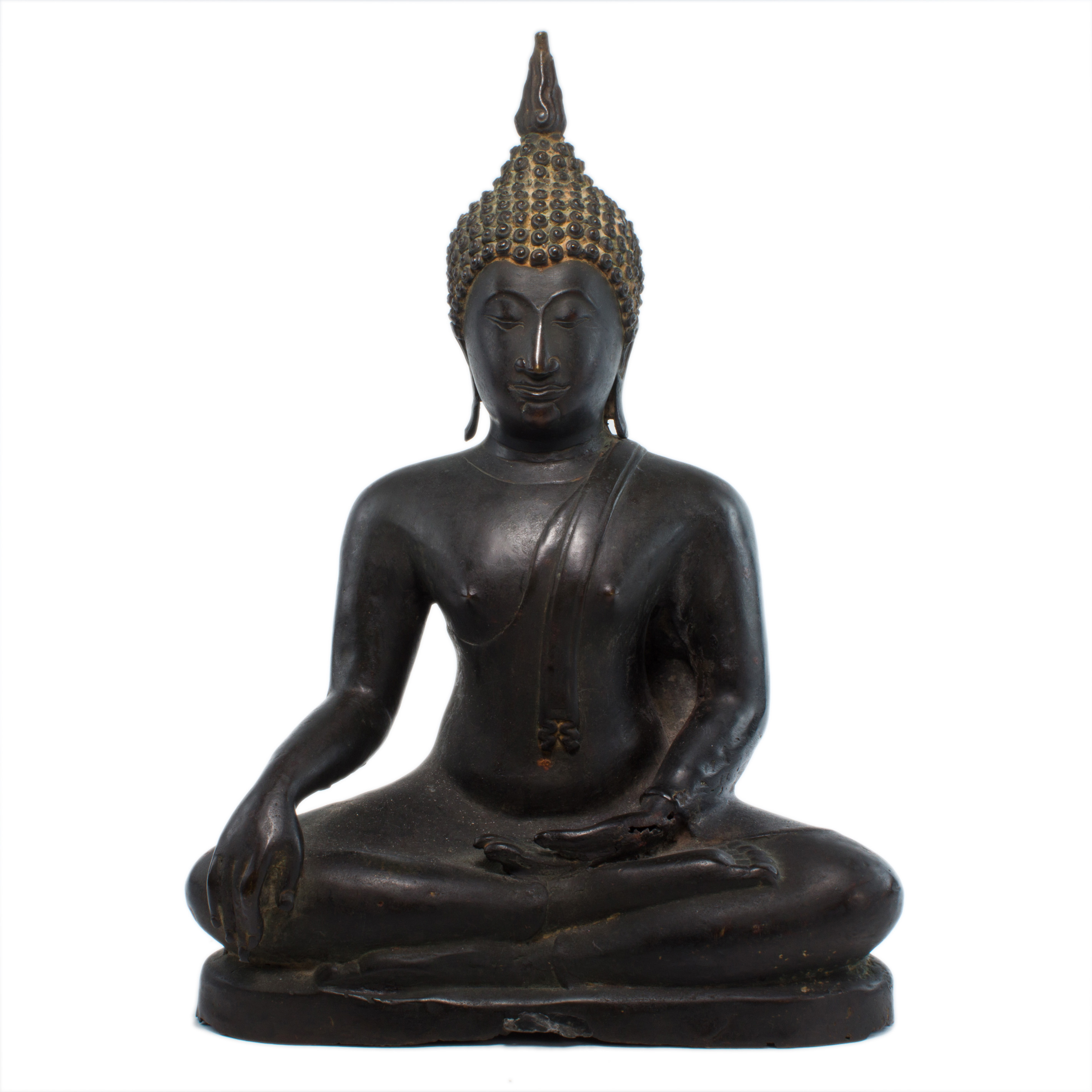 Appraisal: THAI AYUTTHAYA STYLE BRONZE FIGURE OF BUDDHA Thai Ayutthaya style