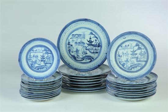 Appraisal: TWENTY-EIGHT CANTON PLATES China th century Eight ''d eleven ''d