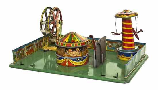 Appraisal: A Wyandotte Pressed Tin Carnival Toy including a ferris wheel