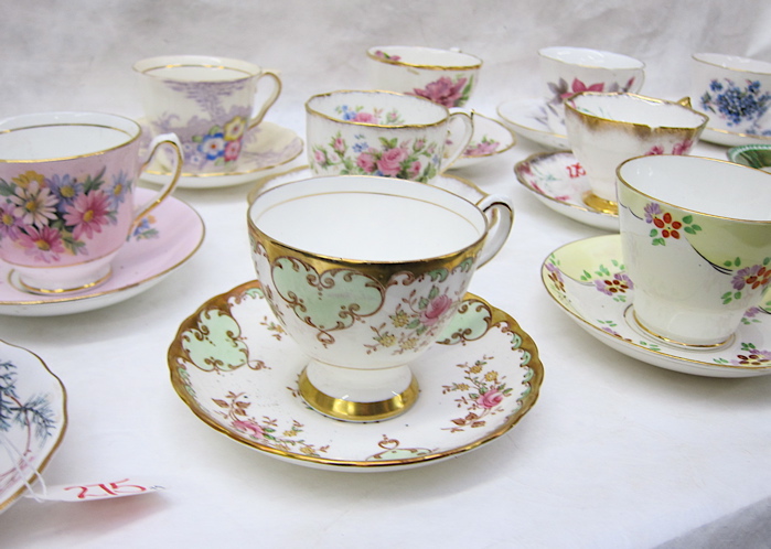 Appraisal: COLLECTION ASSORTED TEACUP SAUCER SETS sets various patterns and makers