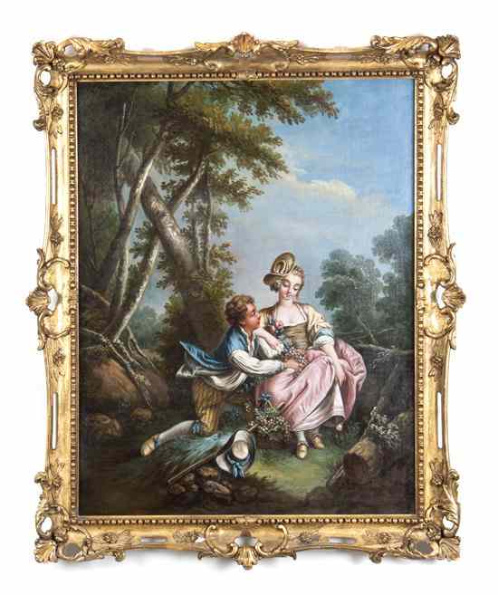 Appraisal: Follower of Francois Boucher th Century The Grape Harvesters oil