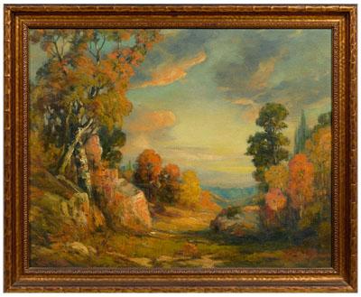 Appraisal: Elmer Berge painting Norwegian American - titled on canvas verso