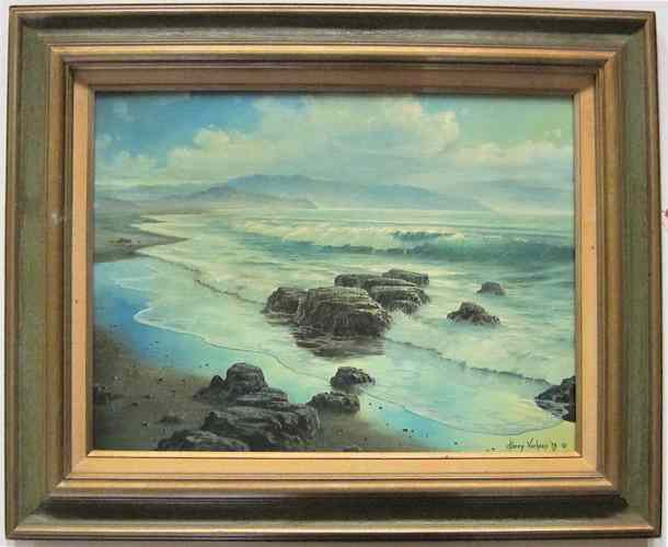 Appraisal: LARRY VORHEES OIL ON CANVAS Washington th century ''Midday Blue