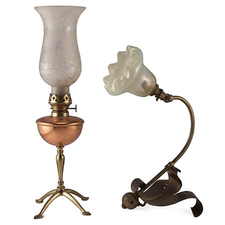 Appraisal: W A S Benson British - Electric Lamp with Glass