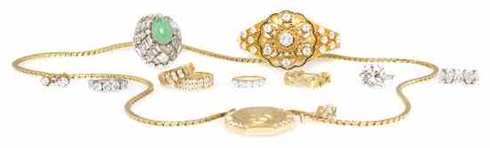 Appraisal: A Collection of Gold Jewelry consisting of a karat yellow