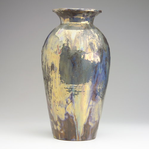 Appraisal: PEWABIC Large vase covered in a fine lustered richly textured