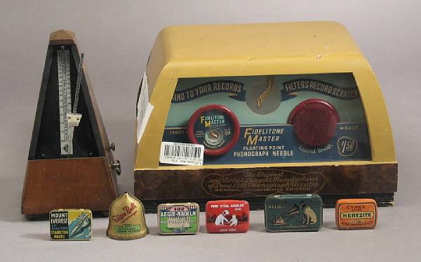 Appraisal: Musical Ephemera Staged grouping of various music-themed items includes a