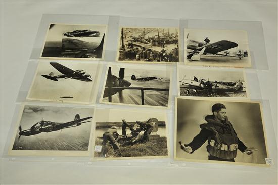 Appraisal: NINE WWII PRESS PHOTOS American s World War II era