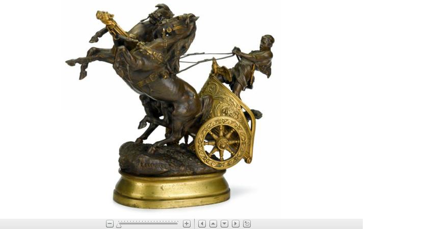 Appraisal: Prosper LeCourtier French - charioteer dated