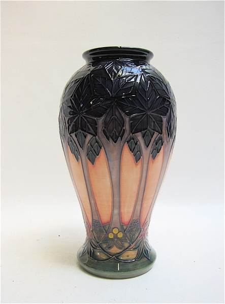 Appraisal: MOORCROFT POTTERY VASE hand painted under glaze in the Cluny