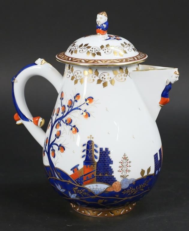 Appraisal: Herend Hungary - Porcelain chocolate pot in the Miramare pattern