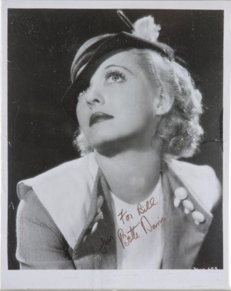 Appraisal: Bette Davis - Signed Photograph For Bill from Bette Davis