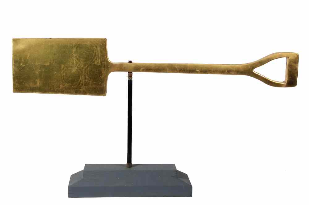 Appraisal: WEATHERVANE - Spade Form Weathervane in gold leaf tin covered