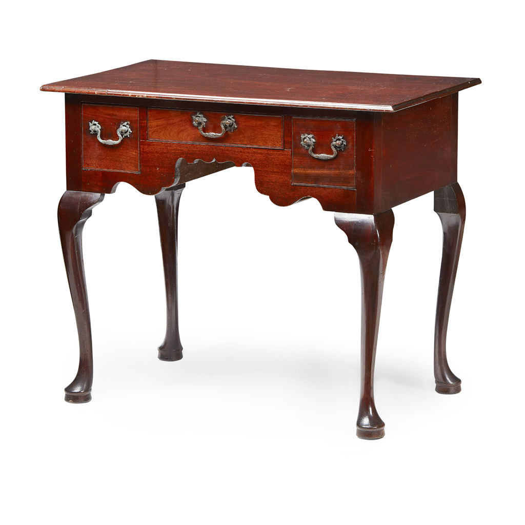 Appraisal: GEORGE III MAHOGANY LOWBOY MID TH CENTURY the rectangular top